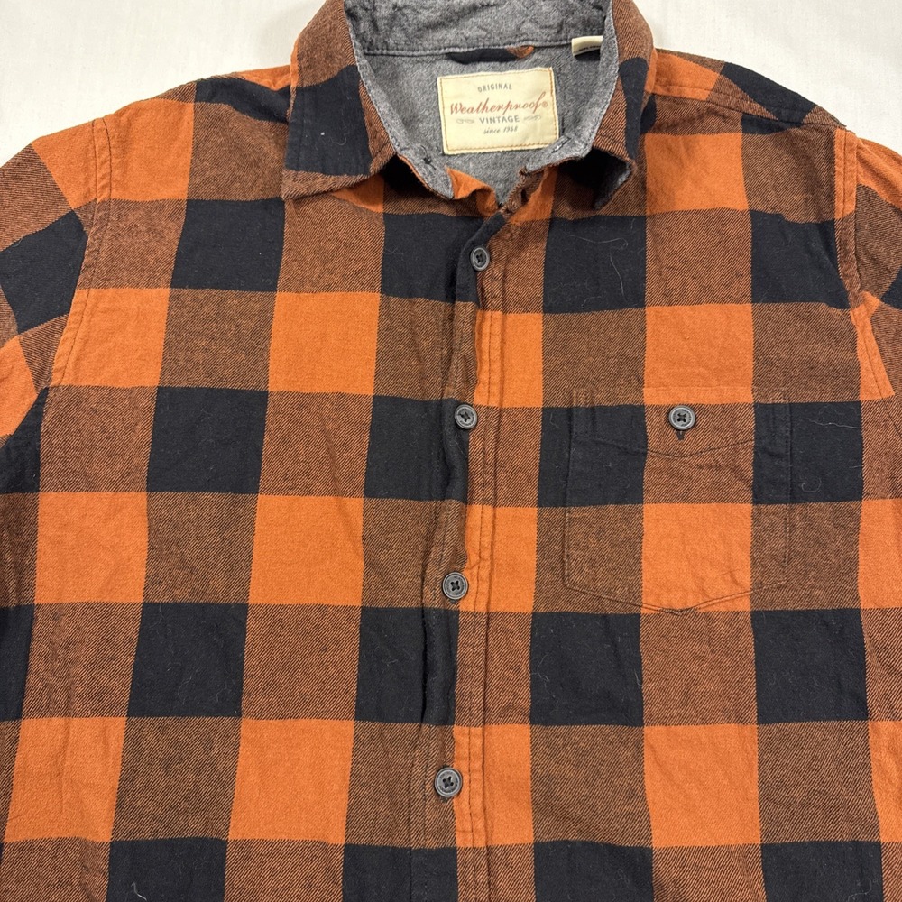 SHIRT FLANNEL Weatherproof VTG Comfort Stretch Women‎ SMALL PLAID